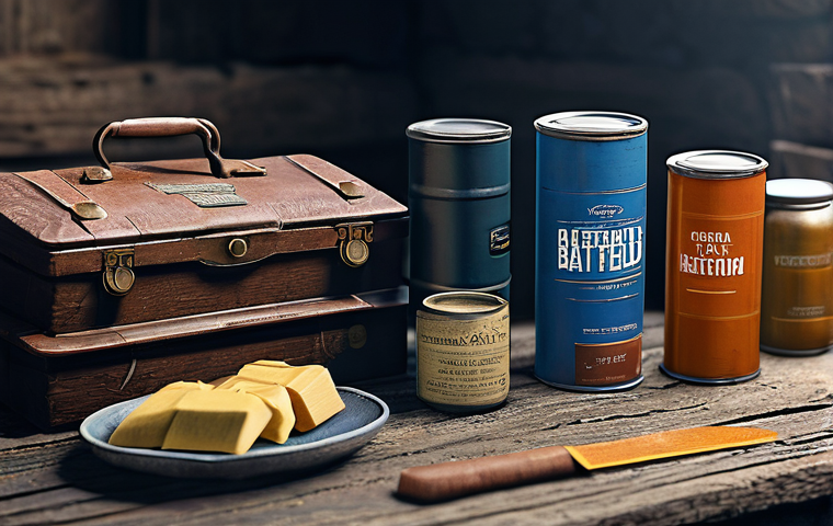 음식과 전쟁의 역사적 연관성 - Image Prompt 1: Evolution of Battlefield Rations Through Time**