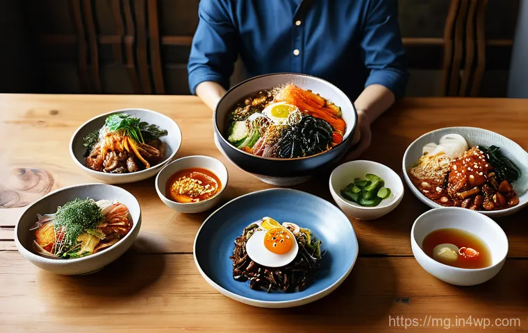 전통 음식의 지속 가능성 - A heartwarming scene in a traditional yet bright Korean kitchen, where a grandmother (in a tradition...