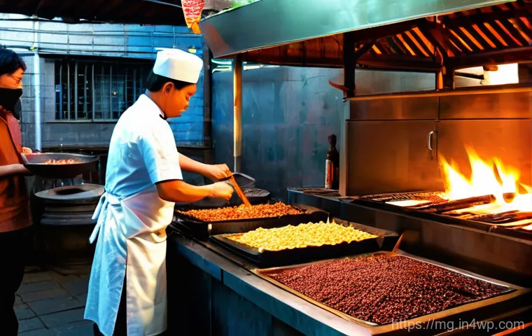 각국의 전통 조리법 비교 분석 - **Prompt 1 (Focus: Fermentation and Natural Tools):**
    "A serene, sun-drenched courtyard of a tra...