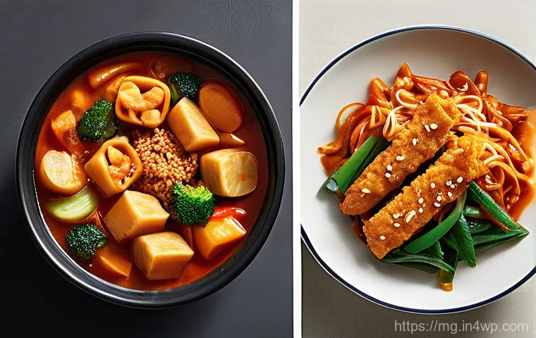 음식 역사 속의 건강과 영양 - **Image Prompt 2: Korean Superfoods - Ancient Roots, Modern Plate**
    A visually stunning still-li...