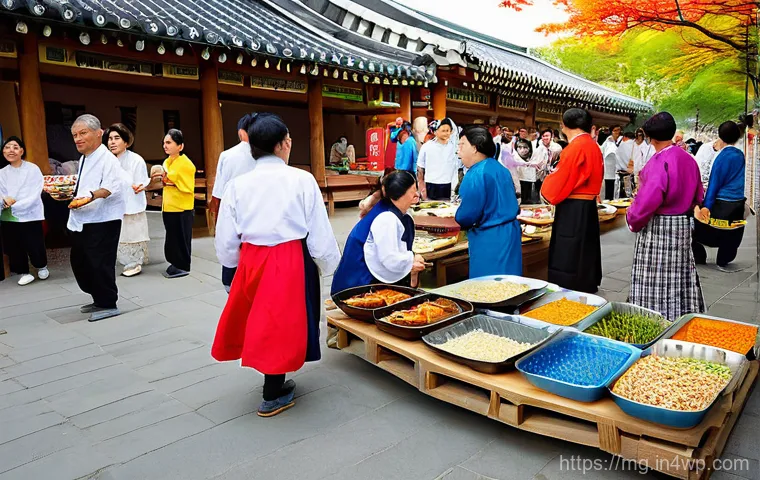 각국의 음식과 문화유산 - **Prompt 1: "A serene and warm scene depicting the traditional Korean 'Jang-damgeugi' (fermenting sa...