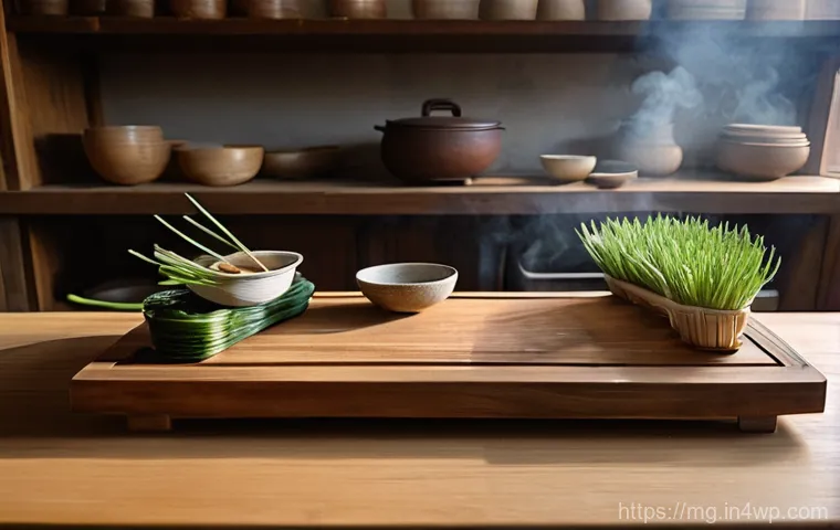 전통 요리법의 역사적 기원 - **Traditional Korean Fermentation Jars (Jangdokdae) in a Hanok Courtyard**
    A picturesque "Jangdo...